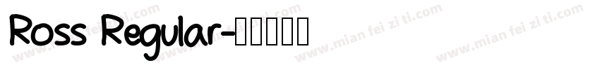 Ross Regular字体转换